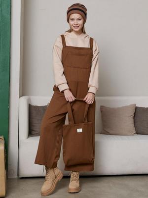 Acı Kahve Keten Salopet Tulum Acı Kahve Keten Salopet Tulum