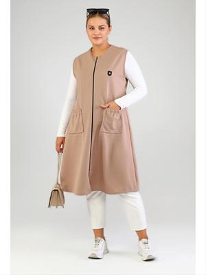 Vizon Ottoman Çelik Örme Büyük Beden Yelek