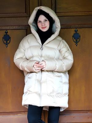 Bej Muzze Yorgan Mont