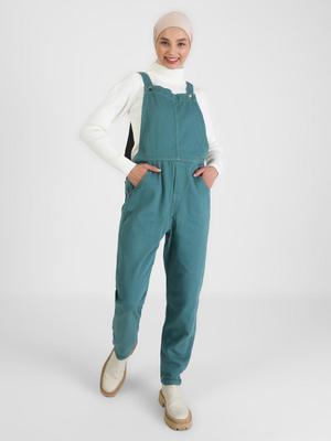 Çağla Doğal Kumaşlı Salopet Kot Tulum Çağla Doğal Kumaşlı Salopet Kot Tulum