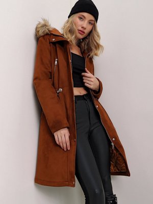 Taba Kürklü Süet Kaban Taba Kürklü Süet Kaban