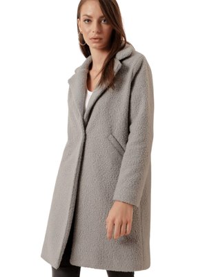 Gri Oversize Kaşe Kaban