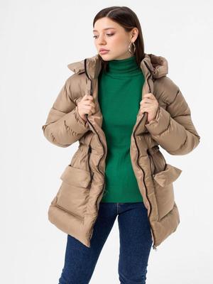 Vizon Bağcıklı Şişme Mont