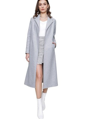 Gri Uzun Kaşe Kaban Gri Uzun Kaşe Kaban