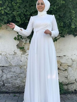 Reyyan Ekru Abiye Elbise