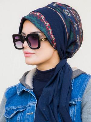 Lacivert Hazır Türban