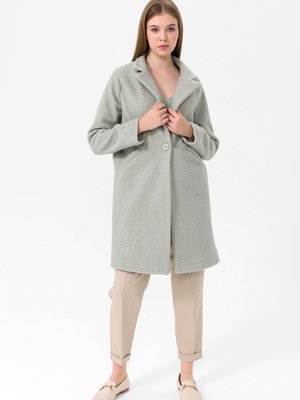 Su Yeşili Oversize Kaşe Kaban Su Yeşili Oversize Kaşe Kaban