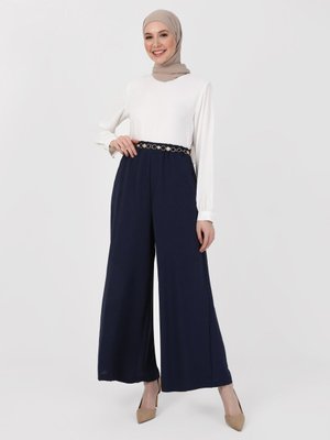 Lacivert Beli Lastikli Aerobin Pantolon Etek Lacivert Beli Lastikli Aerobin Pantolon Etek