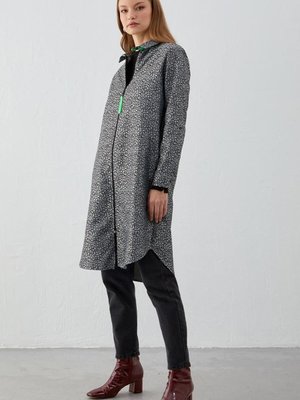 Siyah Optik Beyaz Uzun Tunik