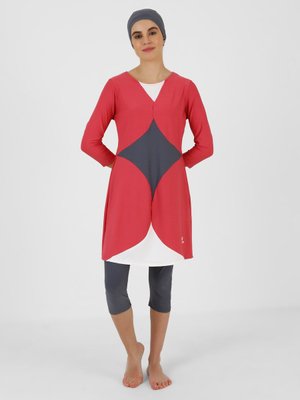 Gül Kurusu Yarım Kapalı Havuz Mayo