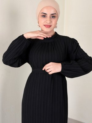 Nadia Salaş Standart Siyah Elbise