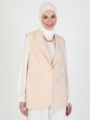 Vanilya Cep Detaylı Yelek