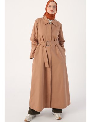 Toprak Gizli Patlı Kemerli Pamuk Ferace