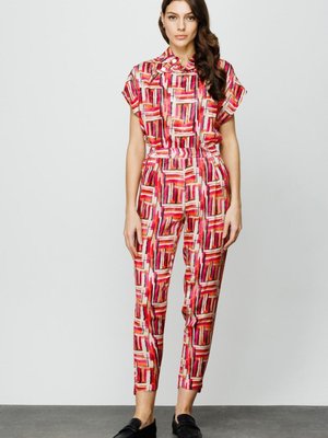 Fuşya Beli Lastikli Pantolon