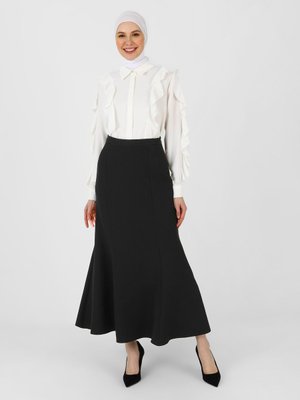 Siyah Klasik Kumaş Etek Siyah Klasik Kumaş Etek