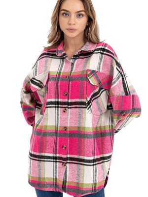 Fuşya Çift Cep Oduncu Tunik Fuşya Çift Cep Oduncu Tunik