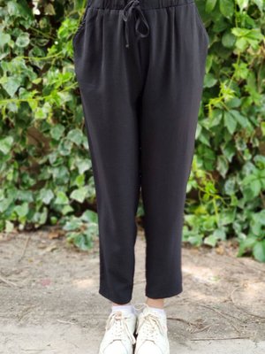 Siyah Havuç Aerobin Pantolon