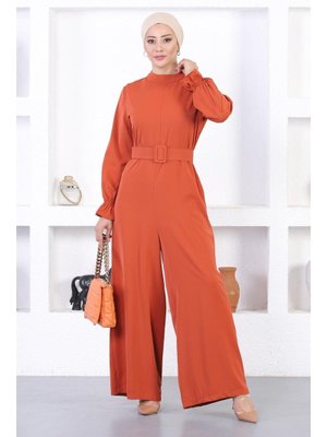 Kiremit Kemerli Tulum Elbise