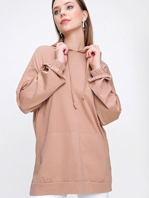 Camel Kangru Cepli İki İplik Suprem Sweat Camel Kangru Cepli İki İplik Suprem Sweat