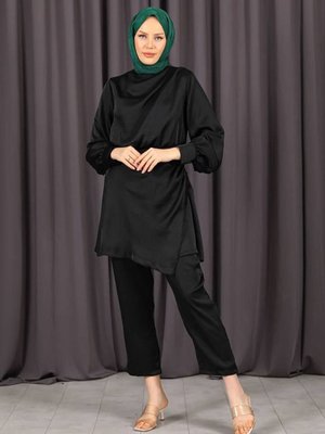 Siyah Saten İkili Takım