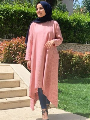 Asimetrik Tunik Pembe Asimetrik Tunik Pembe
