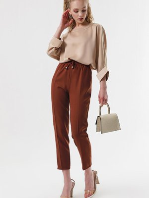 Kahve Beli Lastikli Pantolon Kahve Beli Lastikli Pantolon