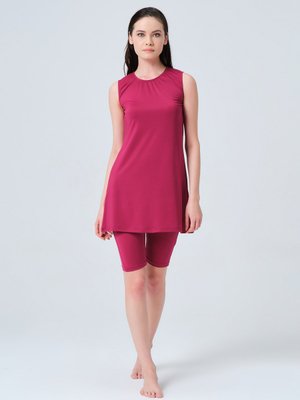 Vişne Yarım Kapalı Mayo