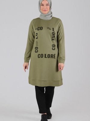 Küf Yeşil Büyük Beden Tunik