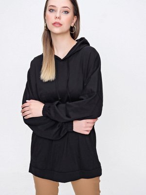 Siyah Kangru Cepli İki İplik Suprem Sweat Siyah Kangru Cepli İki İplik Suprem Sweat