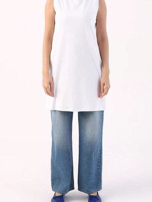 Beyaz Basic Tunik