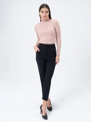 Siyah Yüksek Bel Klasik Pantolon