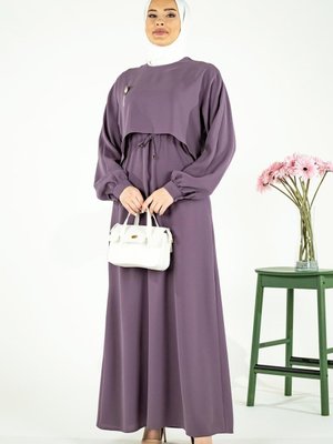 Lila Kum Krep Lina Elbise