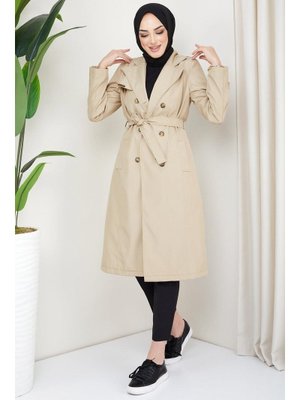 Bej Kuşaklı Trençkot Bej Kuşaklı Trençkot