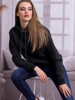 Antrasit Kapüşonlu Sweatshirt Antrasit Kapüşonlu Sweatshirt