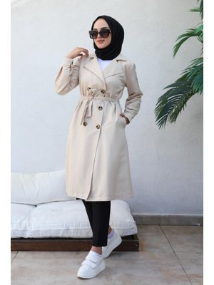 Bej Boyfriend Trençkot