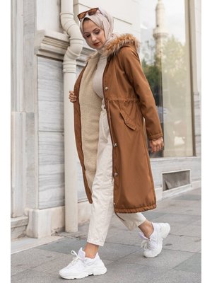 Taba Yakasi Kürklü İçi̇ Peluş Bondi̇t Kaban Taba Yakasi Kürklü İçi̇ Peluş Bondi̇t Kaban