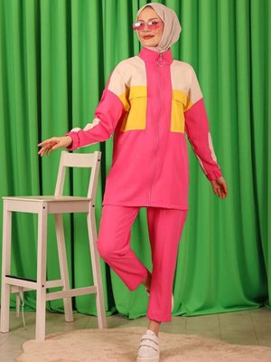 Pembe Paraşüt Bloklu İkili Takım Pembe Paraşüt Bloklu İkili Takım