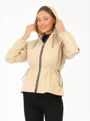 Bej Beli Tünelli Yağmurluk Mont Bej Beli Tünelli Yağmurluk Mont