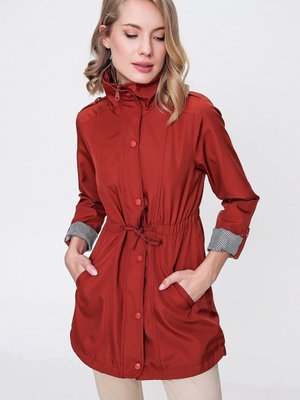 Kiremit Kolları Katlama Apoletli Trençkot Kiremit Kolları Katlama Apoletli Trençkot