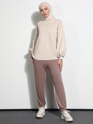 Derin Pembe Beli Lastikli Pantolon Derin Pembe Beli Lastikli Pantolon