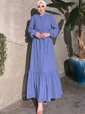 Mavi Olivia Keten Elbise