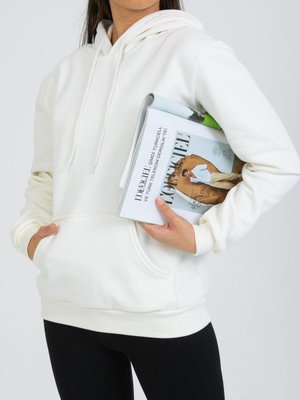 Beyaz Kalın Kapüşonlu Sweat Beyaz Kalın Kapüşonlu Sweat