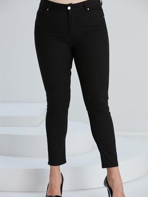 Siyah Geniş Kalıplı Pantolon