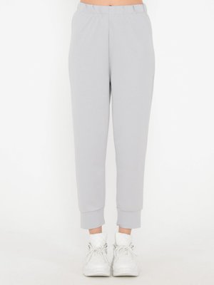 Gri Mavi Beli Lastikli Pantolon