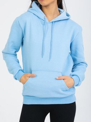 Açık Mavi Üç İplik Kapüşonlu Sweatshirt Açık Mavi Üç İplik Kapüşonlu Sweatshirt