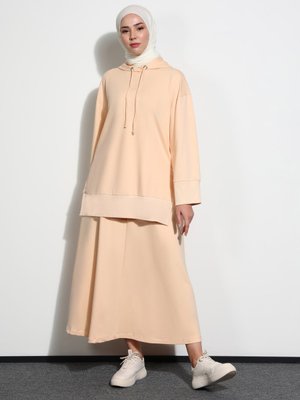 Bej Cepli Beli Lastikli Spor Etek