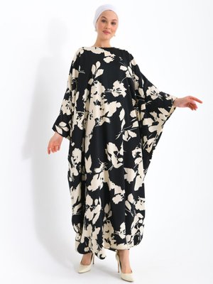 Siyah Desenli Ferace