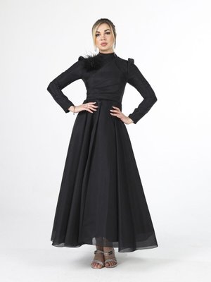 Siyah Tül Abiye Elbise Siyah Tül Abiye Elbise