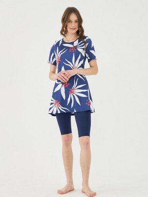 Lacivert Dev Çiçekler Mayo Lacivert Dev Çiçekler Mayo