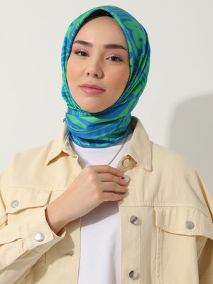 Çok Renkli Özel Tasarım İpeksi Twill Eşarp